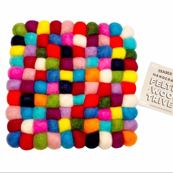 Trader Joe’s Other Nwt Trader Joes Multi Colored Felted Wool Ball